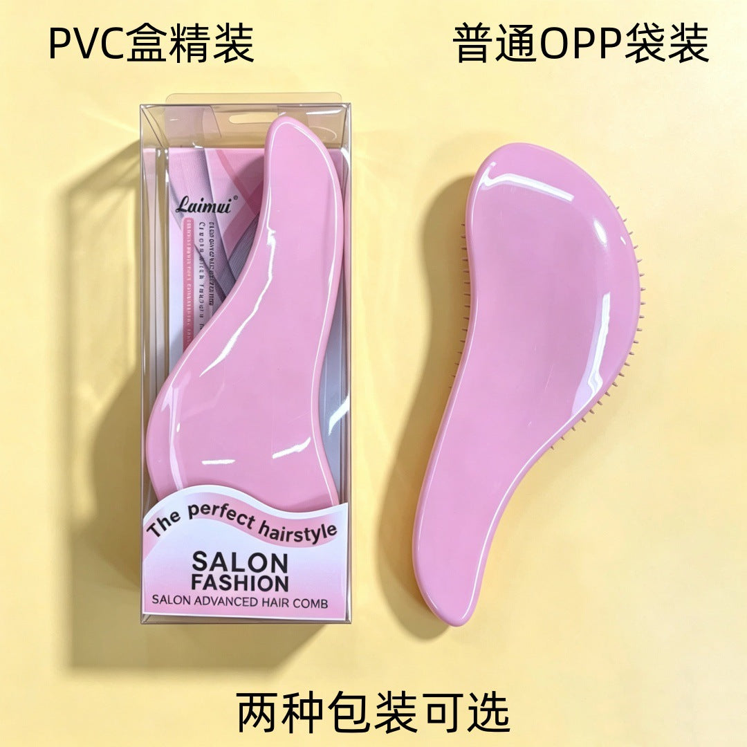 Cross-border wholesale hairdressing comb for wet and dry use, non-knotting tt comb, portable massage comb for women with long curly hair, soft-toothed comb - image 3