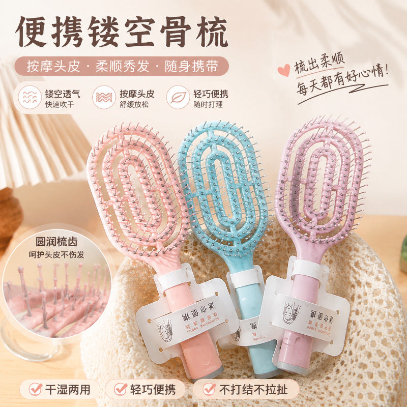 Mini portable standing comb for women, fluffy hair styling comb, small high-crown hairstyle comb, compact and easy to carry - image 1