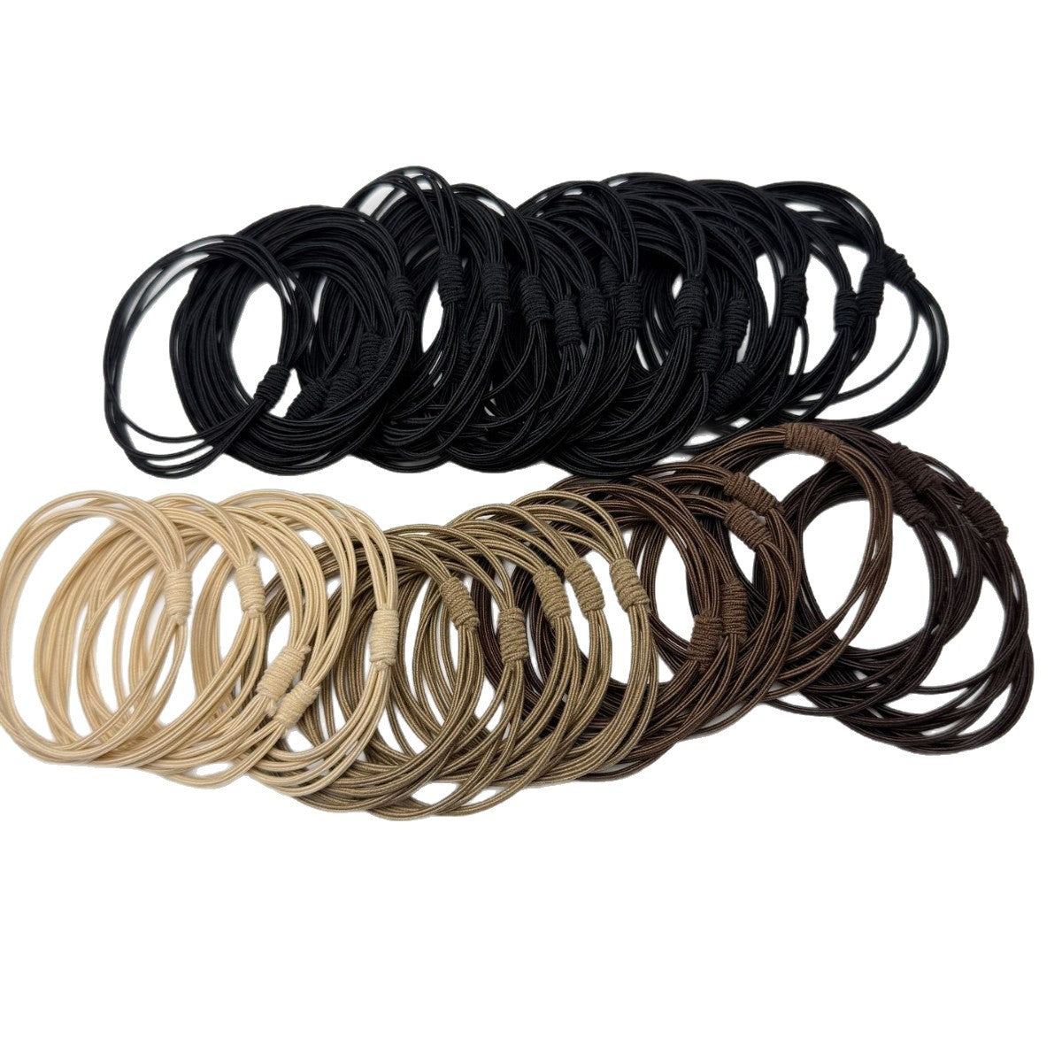 Selling high-quality hair ties for women, Korean style simple four-in-one hair bands, high elasticity and durable ponytail rubber bands - image 5