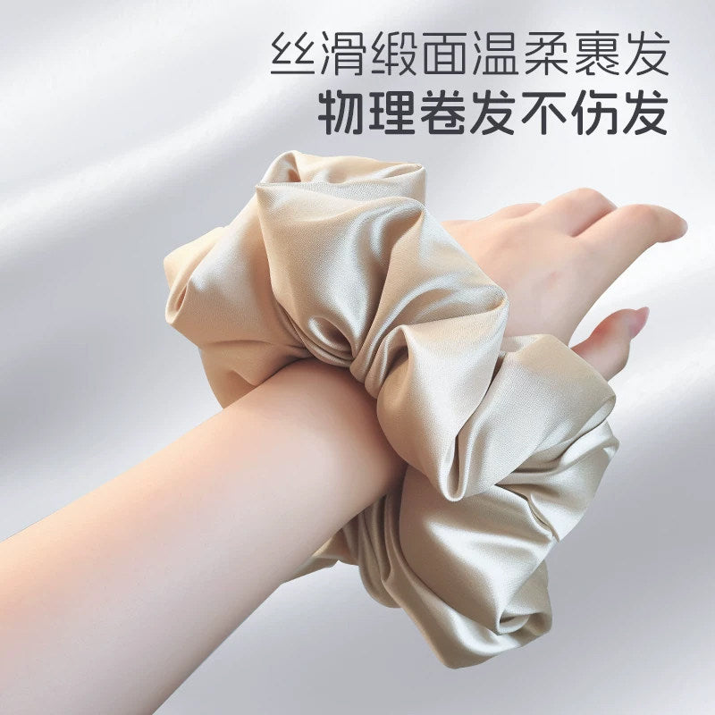 Silk sleeping scrunchie for women, extra-large scrunchie, pillow-filled, high bun hairstyle, sleep-friendly, hair accessory that doesn't damage hair - image 3
