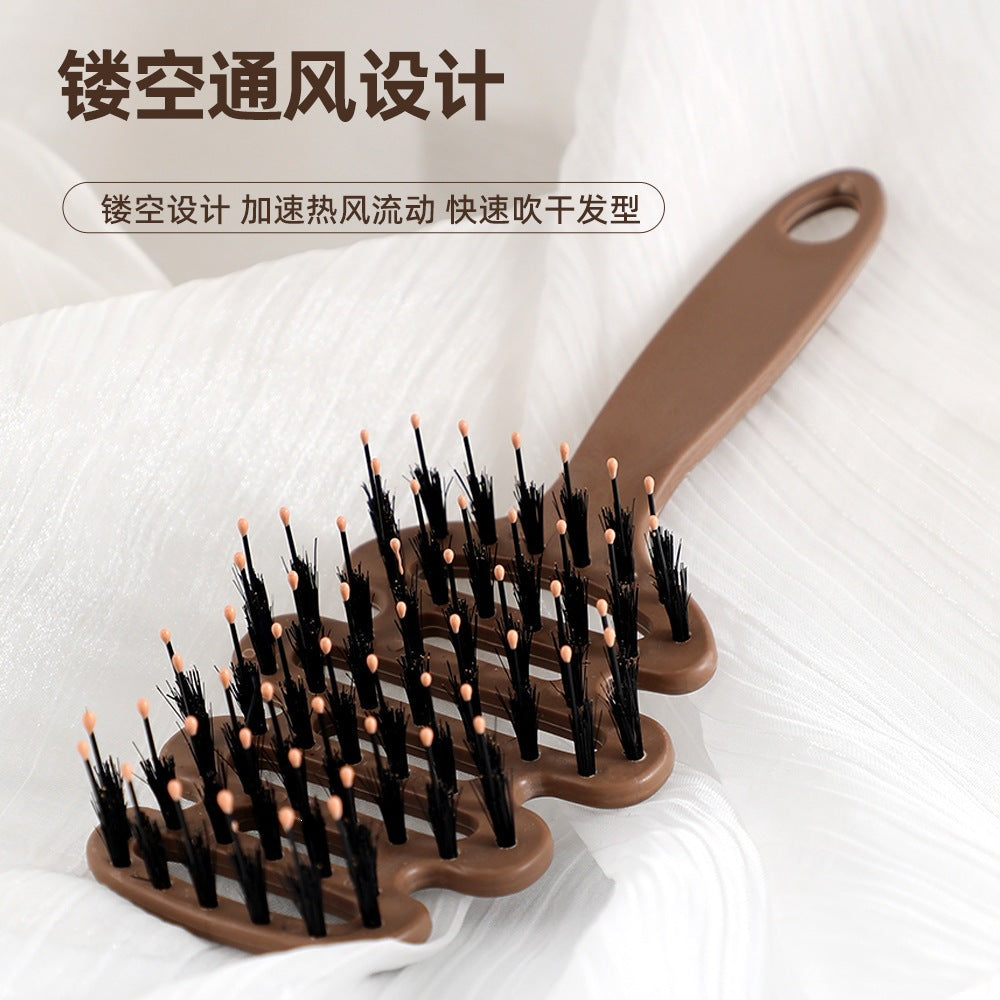 Pinecone bristle hair care comb, fluffy bristle pinecone comb, head massager, anti-static hair smoothing comb, ribbed comb, pinecone comb - image 2
