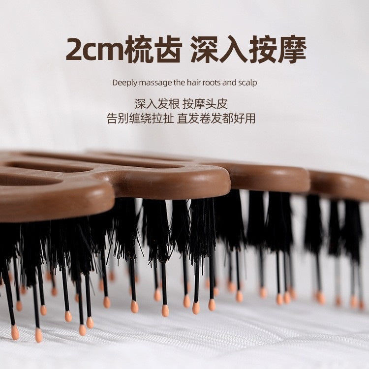 Pinecone bristle hair care comb, fluffy bristle pinecone comb, head massager, anti-static hair smoothing comb, ribbed comb, pinecone comb - image 3