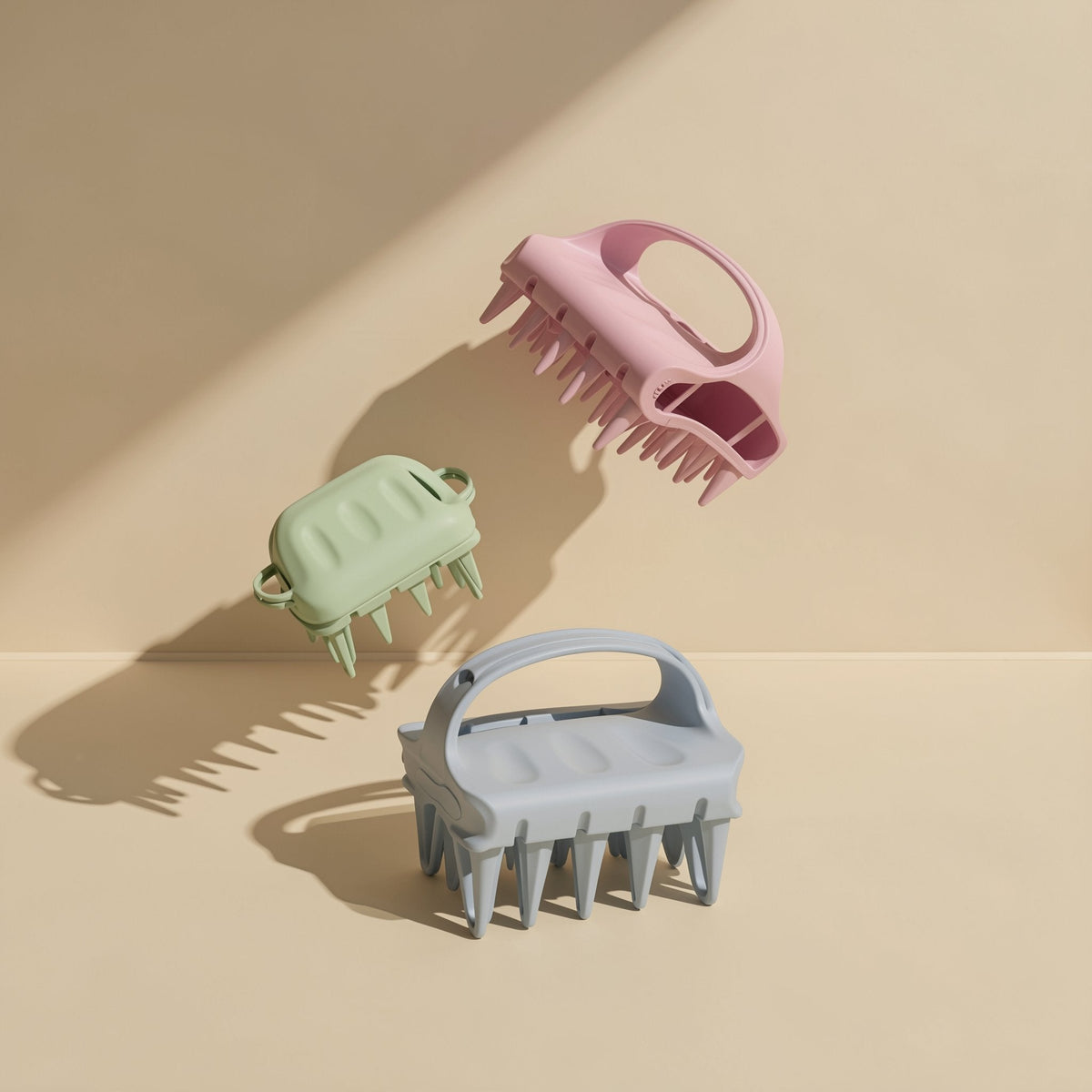 Latherrub silicone shampoo brush with soft teeth