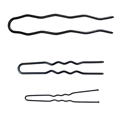 U-shaped clip, invisible bun hair clip, hairpin, U-shaped clip, straight clip, black, for professional makeup artists - image 5