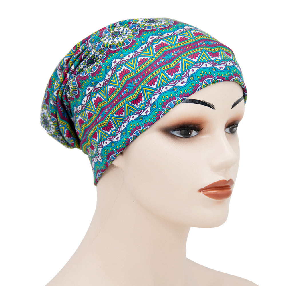 Printed Double-Layer Sleep Cap