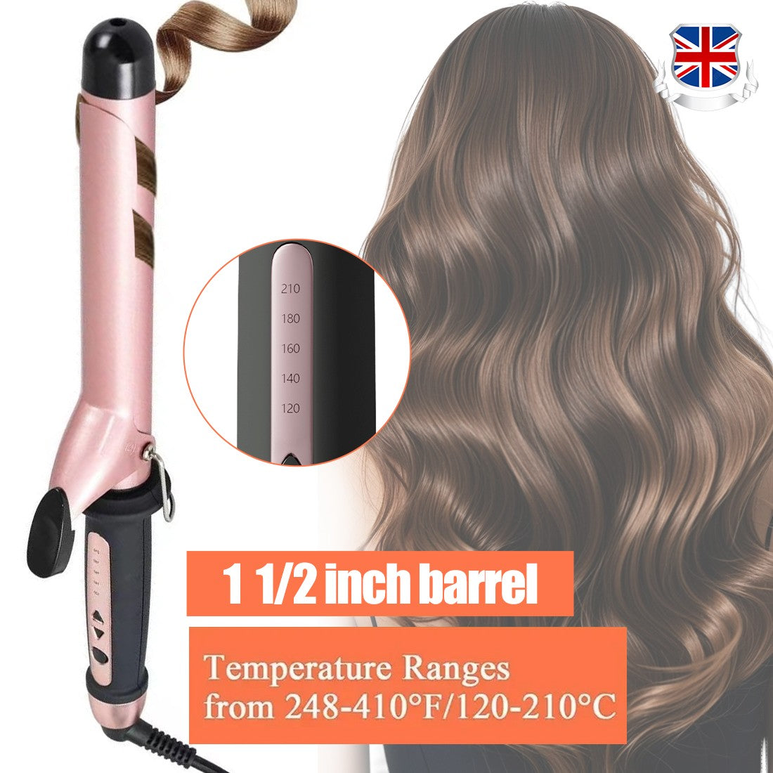 38mm Large Barrel Curling Wand