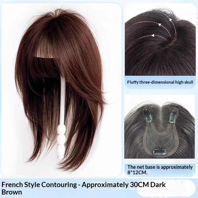 No Hairnet Needed Women's Hairpiece For Crown Area To Add Volume One-piece