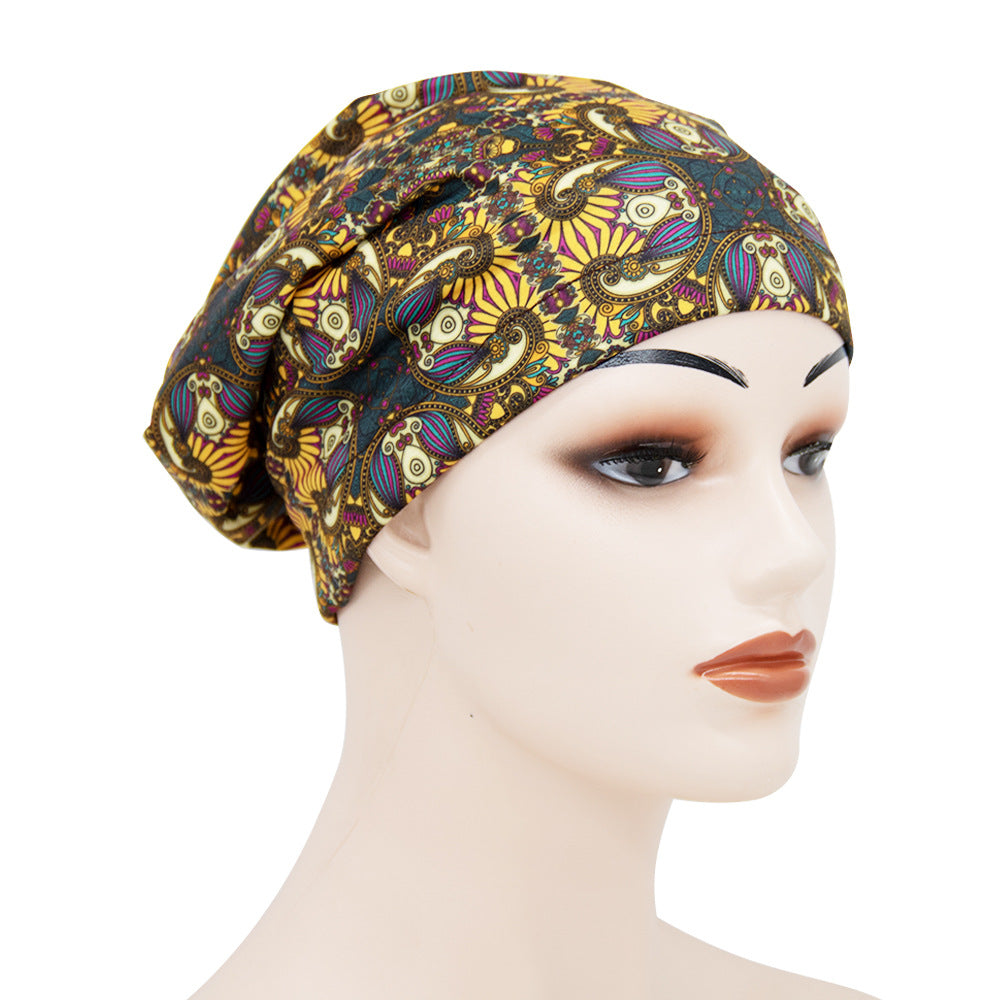 Printed Double-Layer Sleep Cap