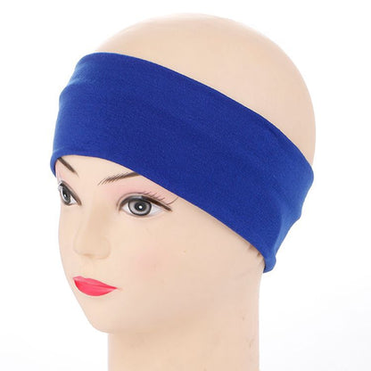 Cross-Border Customizable Logo Cotton Headband Sports Headband Women's Yoga Fitness Sweat-Absorbent Headband Pure Color Elastic Headband - image 5