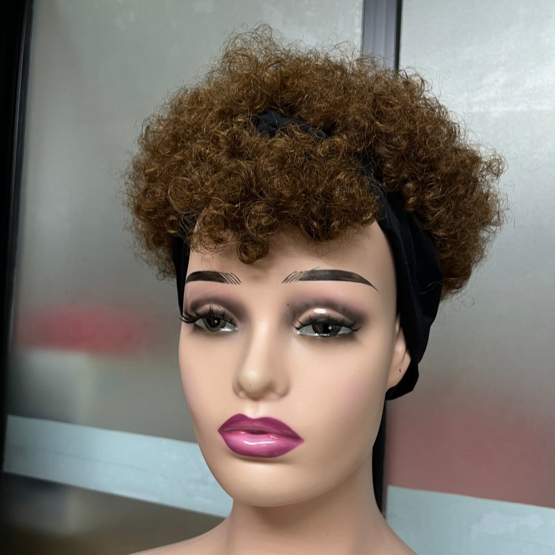 Brown Short Curly Wig