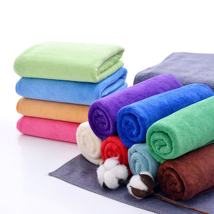 Microfiber Towel 35*75 Brushed Absorbent Hair Drying Towel 400g/ ㎡ Square Beauty Towel - image 1
