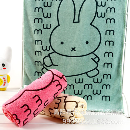 Microfiber polyester brocade cartoon printing absorbent beauty hair drying towel household face towel 105g - image 2