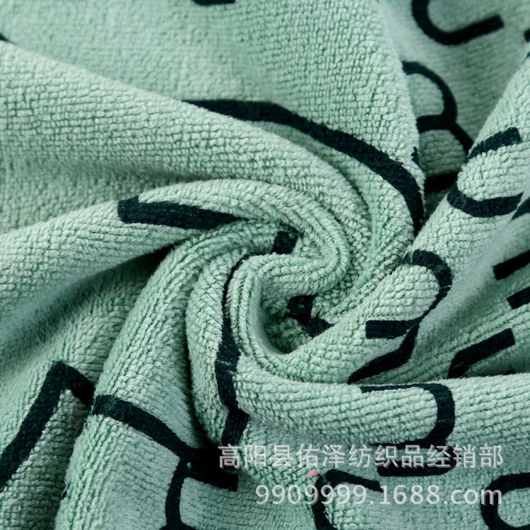 Microfiber polyester brocade cartoon printing absorbent beauty hair drying towel household face towel 105g - image 3