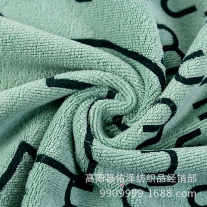 Microfiber polyester brocade cartoon printing absorbent beauty hair drying towel household face towel 105g - image 3