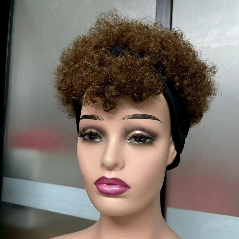 Brown Short Curly Wig