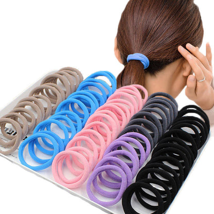 Small gift Korean seamless hair ring high elastic simple basic hair rope hair rubber band Yiwu dollar store - image 4
