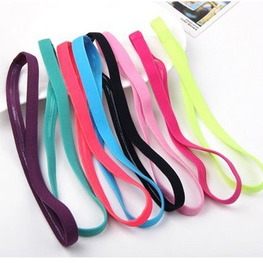 European and American Popular Elastic Rope Candy Color Running Headband Football Non-Slip Hair Accessories Sports Yoga Headband Headband - image 1