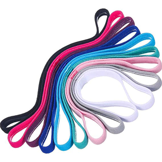 European and American Popular Elastic Rope Candy Color Running Headband Football Non-Slip Hair Accessories Sports Yoga Headband Headband - image 2