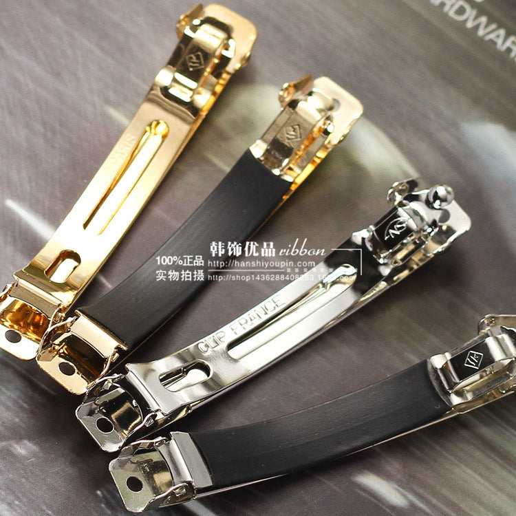 Korean Ns Curled Two-Piece Automatic Spring Clip Hair Accessories Material DIY Accessories Leather Cover Spring Clip Drop Shipping - image 2