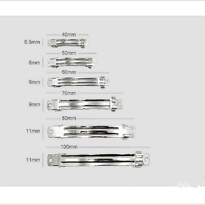 Korean Ns Curled Two-Piece Automatic Spring Clip Hair Accessories Material DIY Accessories Leather Cover Spring Clip Drop Shipping - image 4