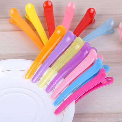 Korean Style Plastic Crocodile Clip Candy Color Hair Clip Hairdressing Duckbill Clip DIY Production Translucent Duckbill Clip Wholesale - image 1