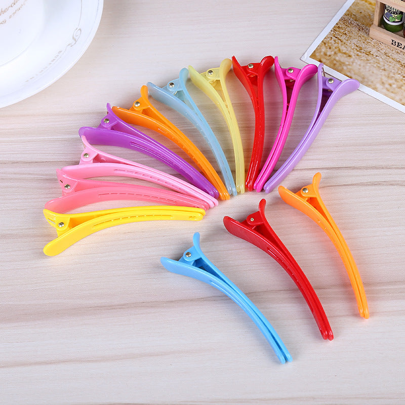 Korean Style Plastic Crocodile Clip Candy Color Hair Clip Hairdressing Duckbill Clip DIY Production Translucent Duckbill Clip Wholesale - image 2