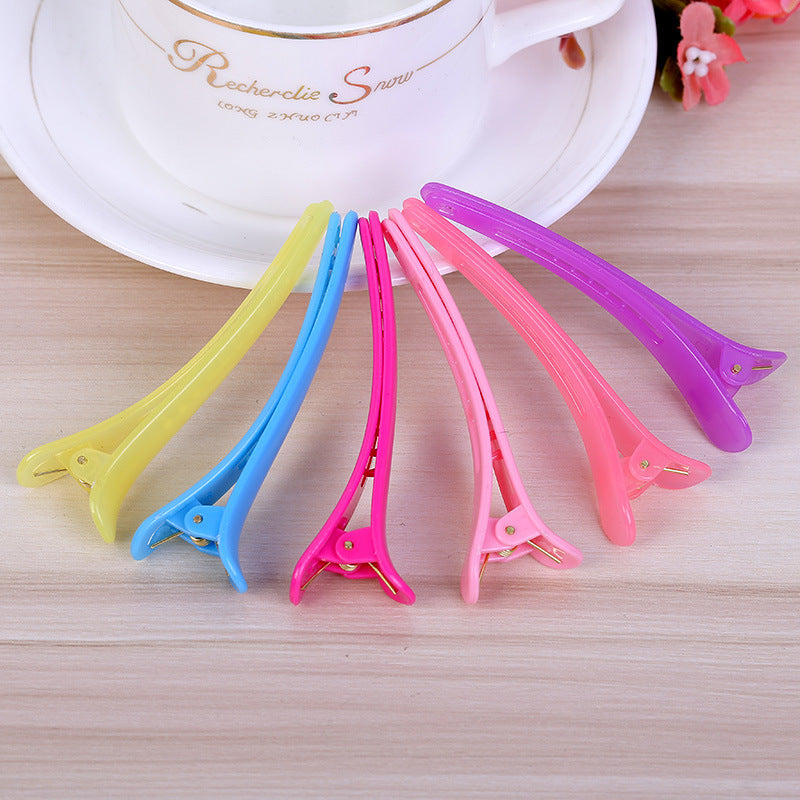 Korean Style Plastic Crocodile Clip Candy Color Hair Clip Hairdressing Duckbill Clip DIY Production Translucent Duckbill Clip Wholesale - image 4