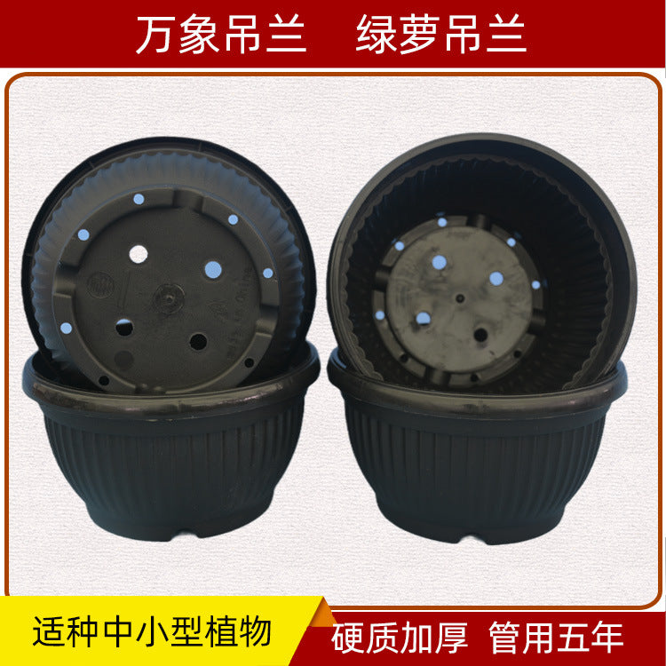 Mini plant pot orchid flower pot Vientiane pot fleshy flower pot round small flower pot plastic flower pot a generation of hair - image 3