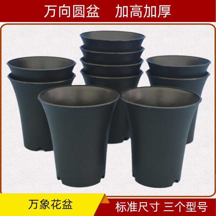 Mini plant pot orchid flower pot Vientiane pot fleshy flower pot round small flower pot plastic flower pot a generation of hair - image 4