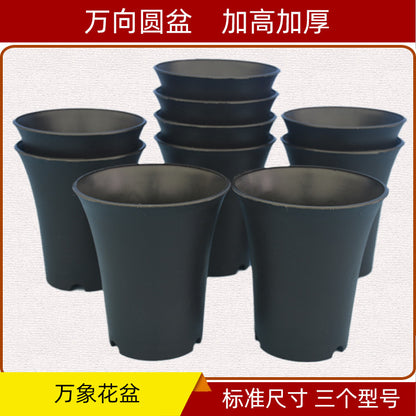 Mini plant pot orchid flower pot Vientiane pot fleshy flower pot round small flower pot plastic flower pot a generation of hair - image 4