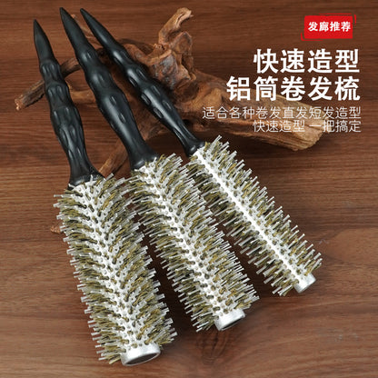 Hair Salon Aluminum Barrel Curling Comb Styling Curling Comb Electric Curling Comb Non-Tangling Hair Smoothing Comb Hairstylist's Special Comb Wholesale - image 1
