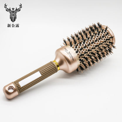 Cylinder Curly Roll Comb Professional Modeling 4-piece Set Bristle Comb Thermal Conductive Air Aluminum Tube Ceramic Roll Comb Hair Comb - image 5