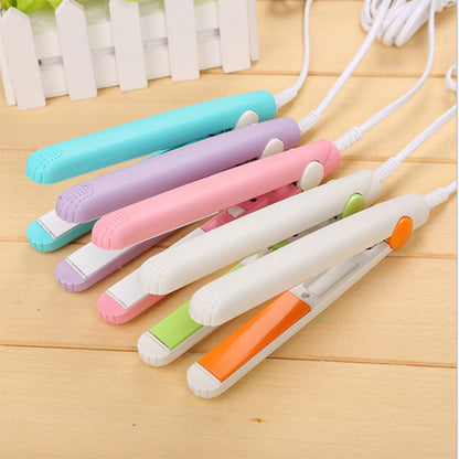 Korean mini curling iron portable student bedroom straight curling dual-purpose hair straightener hairdresser hair straightener small splint - image 1