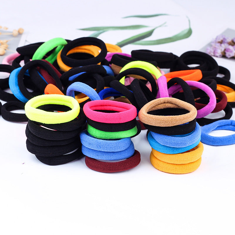 4CM medium Korean headdress hair ring high elastic towel ring wholesale small gift hair rope hair accessories manufacturers - image 2