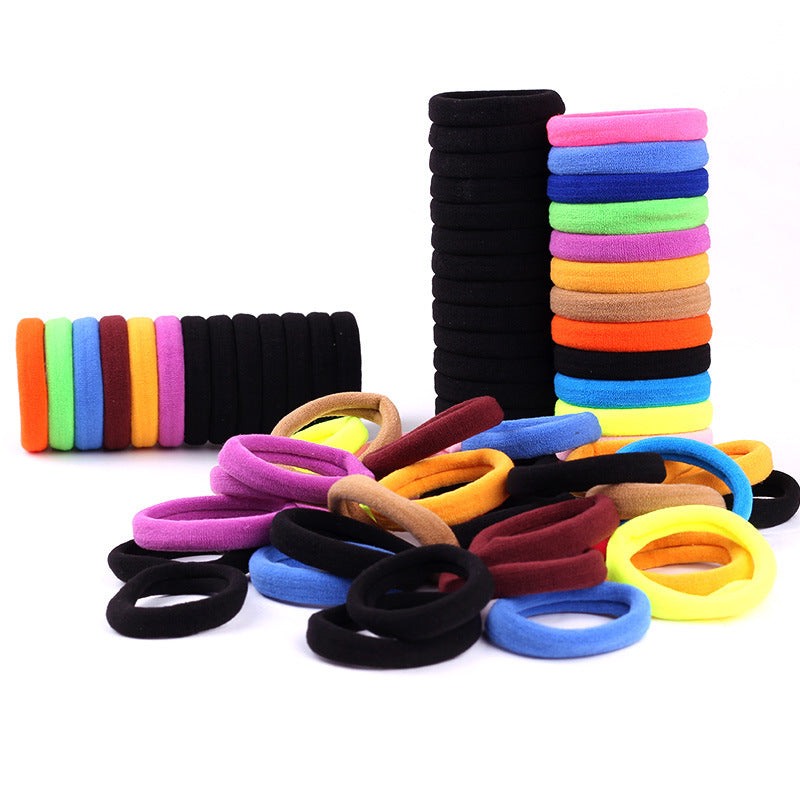 4CM medium Korean headdress hair ring high elastic towel ring wholesale small gift hair rope hair accessories manufacturers - image 4