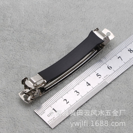 8CM leather spring clip manufacturer South Korea Guangzhou exquisite hairpin hairpin accessories steel clip hair accessories - image 2