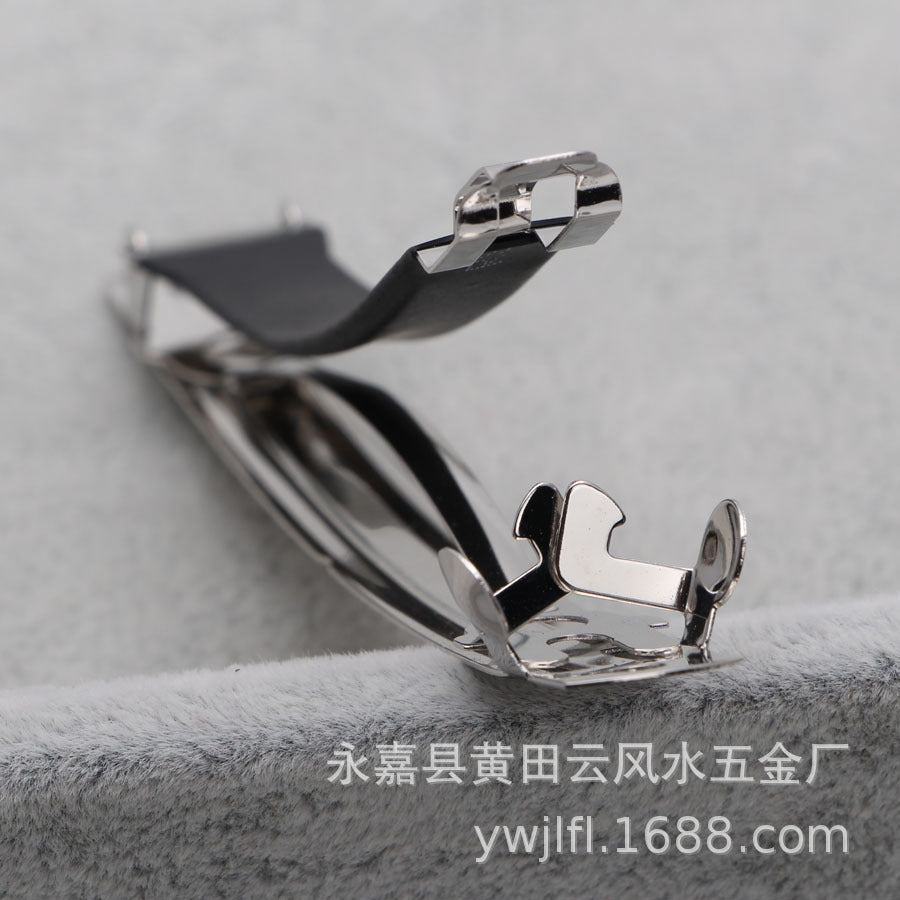 8CM leather spring clip manufacturer South Korea Guangzhou exquisite hairpin hairpin accessories steel clip hair accessories - image 3