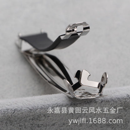 8CM leather spring clip manufacturer South Korea Guangzhou exquisite hairpin hairpin accessories steel clip hair accessories - image 3