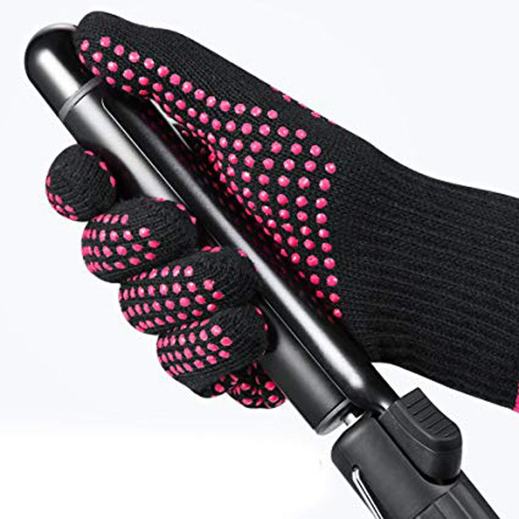 Hairdressing silicone point beads heat insulation high temperature resistant gloves 300 degrees perm hair curler hair curler hair straightener hair straightener - image 3