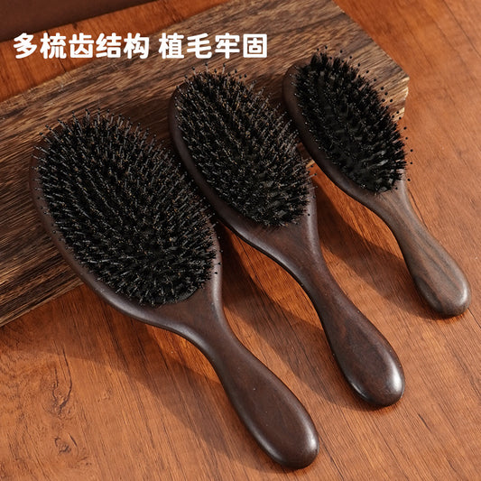Ebony Bristle Comb Straight Hair Bag Comb Hair Massage Comb Air Cushion Big Board Comb Hair Tools - image 2
