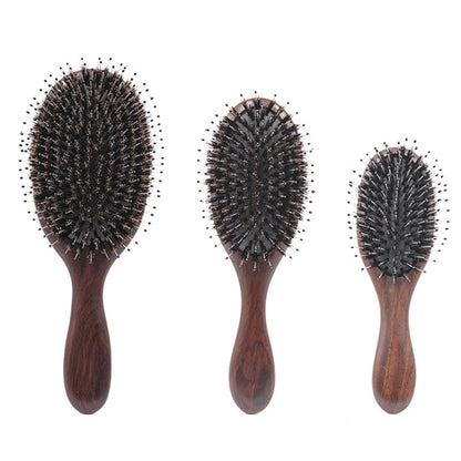 Ebony Bristle Comb Straight Hair Bag Comb Hair Massage Comb Air Cushion Big Board Comb Hair Tools - image 5