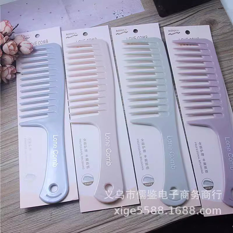 Hairdressing curly hair big tooth comb hairdressing tools styling comb curly hair comb mirror comb wholesale binary store supply - image 1