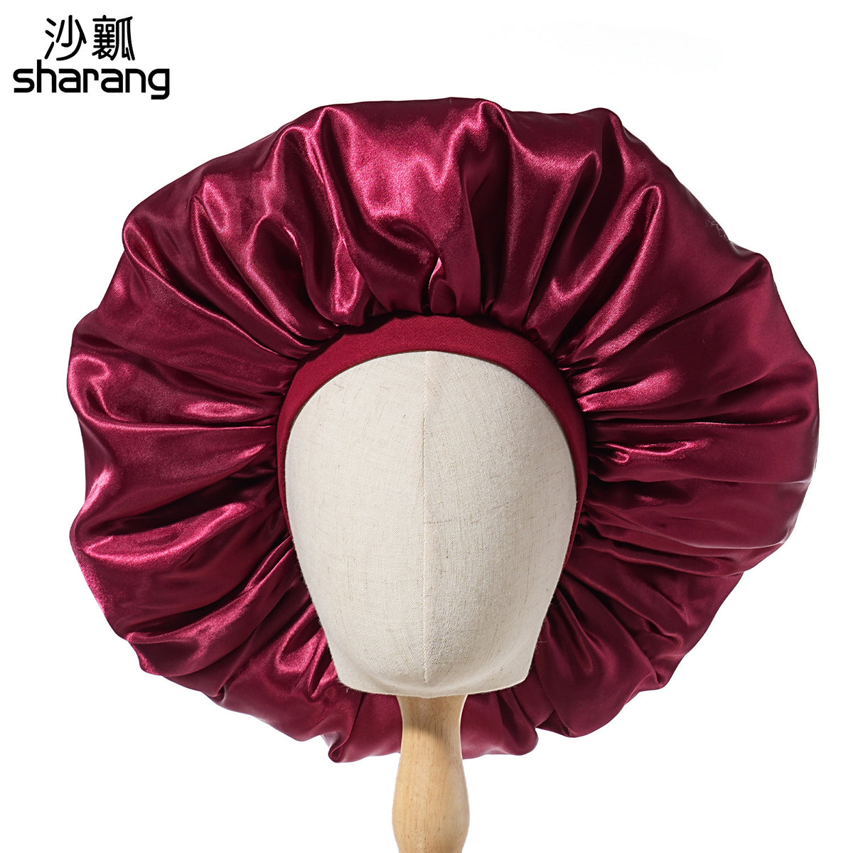Official Large Satin Sleep Cap with Elastic Band, Hair Protection Cap, Cross-Border Satin Sleep Cap, Multiple Colors in Stock - image 5