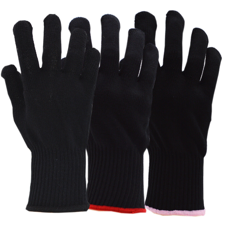 Hairdressing Silicone Spot Beads Heat Insulation Anti-scald Gloves 300 Degree Perm Curling Rod Curling Hair Straightening Hair Straightening Hair Straightening - image 3
