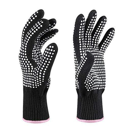 Hairdressing Silicone Spot Beads Heat Insulation Anti-scald Gloves 300 Degree Perm Curling Rod Curling Hair Straightening Hair Straightening Hair Straightening - image 5