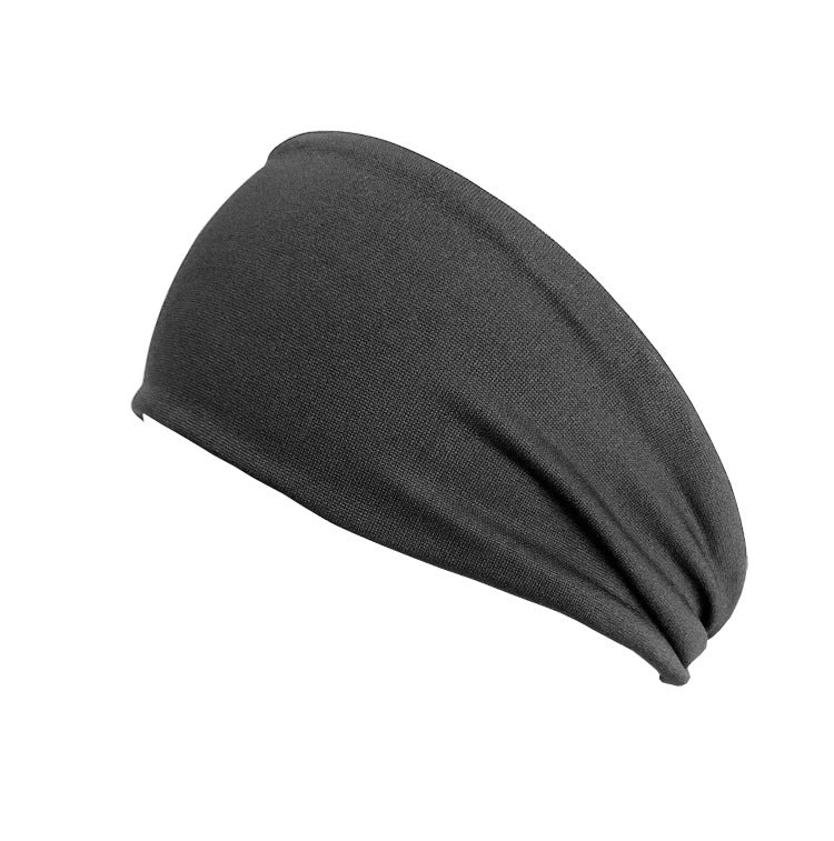 New European and American men's sports hair band women's yoga solid color sweat band running fitness stretch cotton headband in stock - image 4