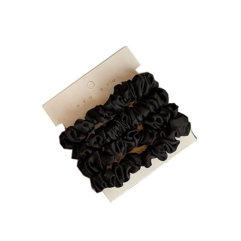 Hong Kong Slip Same Style Silk Silks and Satins Elegant Silks and Satins Headband Small Intestine Hair Tie Korean Hair Rope Thin Rubber Band Hair Accessories - image 5