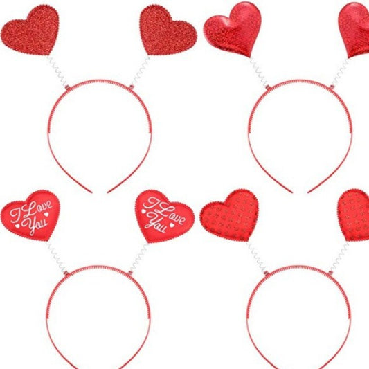 European and American Cross-Border New Style Red Heart Headband Hair Accessories Three-Dimensional Heart Headband Headwear Valentine's Day Hair Accessories Whol - image 1