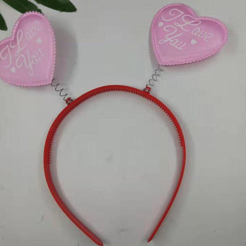 European and American Cross-Border New Style Red Heart Headband Hair Accessories Three-Dimensional Heart Headband Headwear Valentine's Day Hair Accessories Whol - image 3