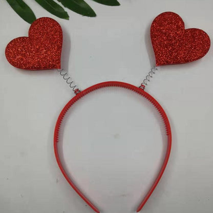 European and American Cross-Border New Style Red Heart Headband Hair Accessories Three-Dimensional Heart Headband Headwear Valentine's Day Hair Accessories Whol - image 4